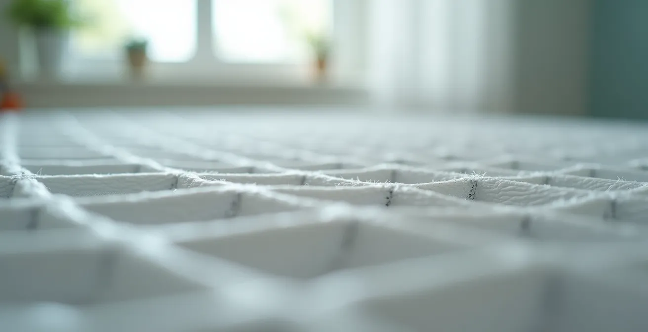 HEPA air purifier creating clean air flow in sealed nursery room.